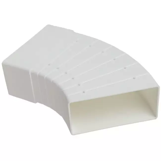 Curva rettangolare orizzontale in plastica 15-60° 110x55 - KLH15-60