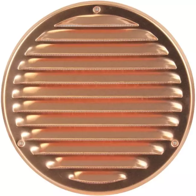 Griglia di aerazione in metallo tonda Ø200 mm rame - MR200Cu