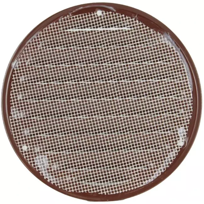 Griglia di aerazione in metallo rotonda 100 mm marrone - MR100B - RAL8016