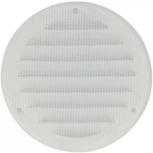 Griglia di aerazione metallica rotonda 125 mm bianca - MR125 - RAL9016