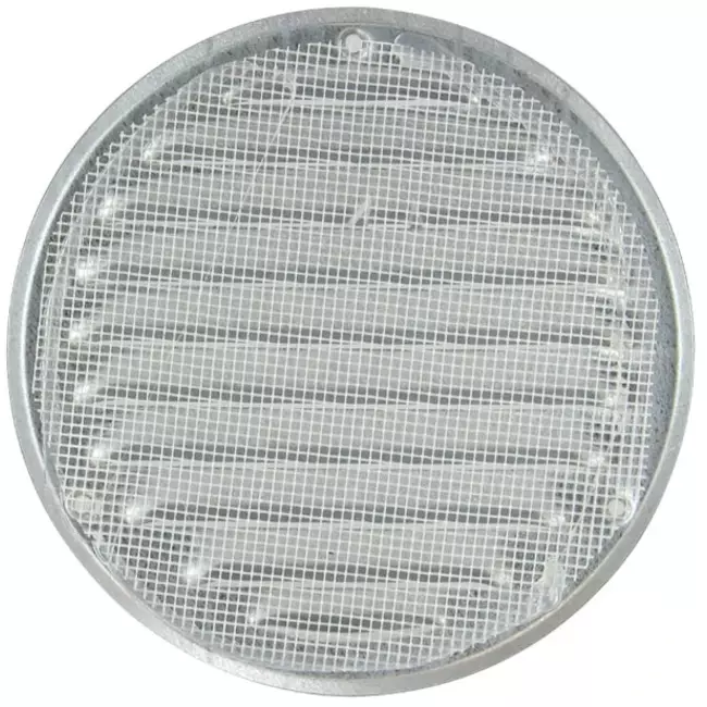 Griglia di aerazione metallica rotonda Ø 125 mm zincata - MR125ZN