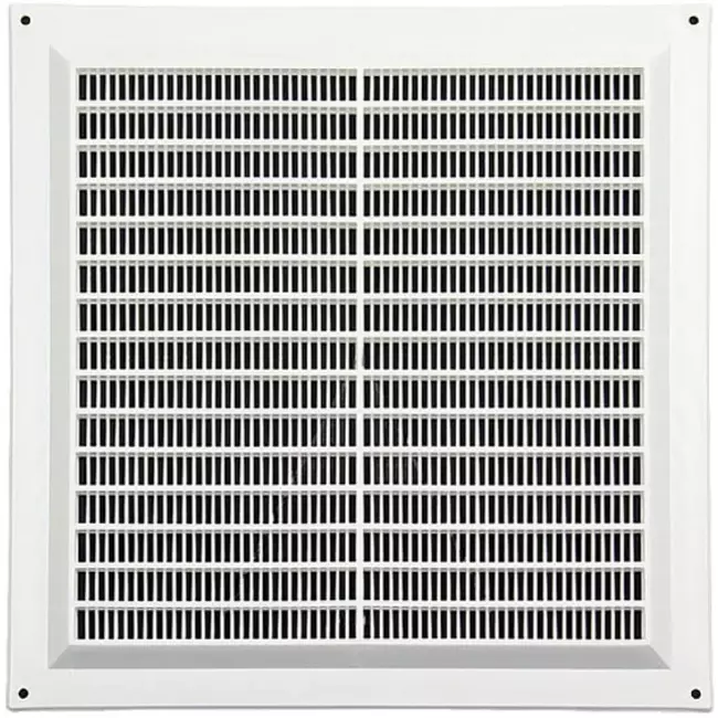 Griglia di aerazione quadrata con grata 250x250 mm bianca - VR2525