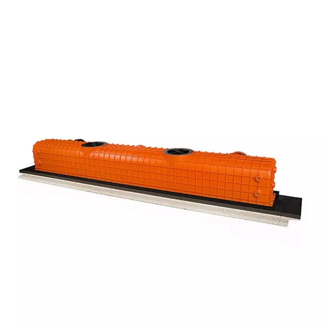 Diffusore a feritoia senza cornice Ergovent 1050 mm con diametro di raccordo 75 mm - modulare - 1 feritoia