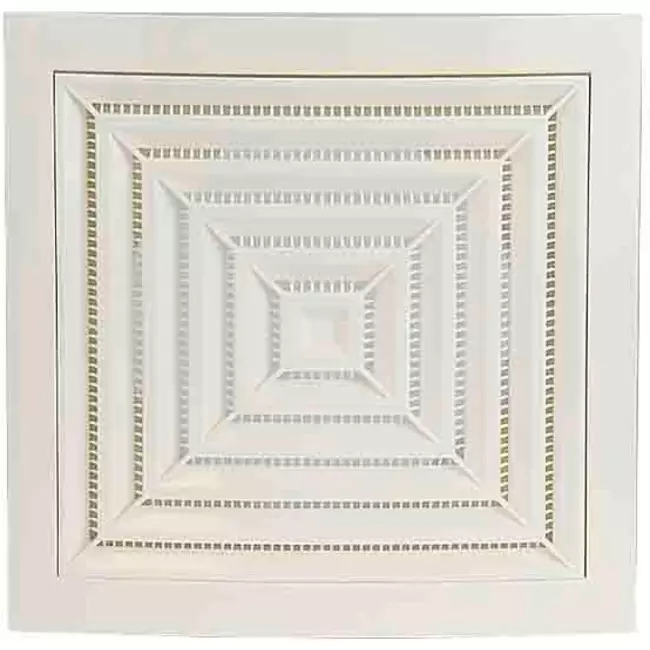 Griglia a soffitto quadrata diametro 190x190: 125 bianca - ND12G