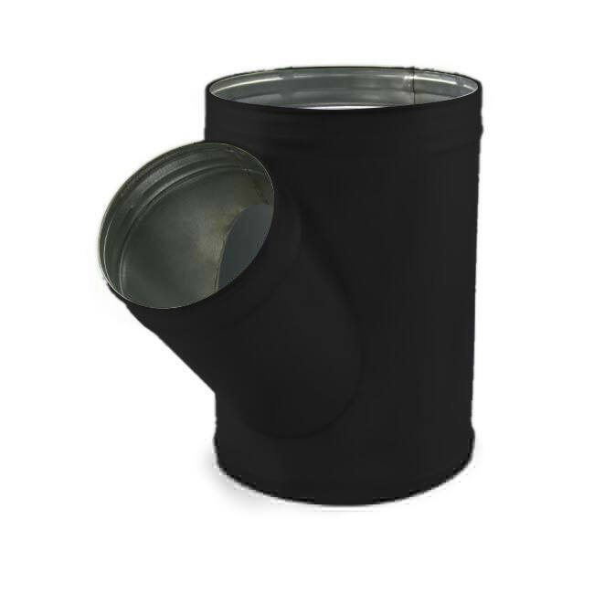 Raccordo a T Ø 200 mm - Ø 100 mm per tubo spiro (45°) - personalizzazione RAL9005