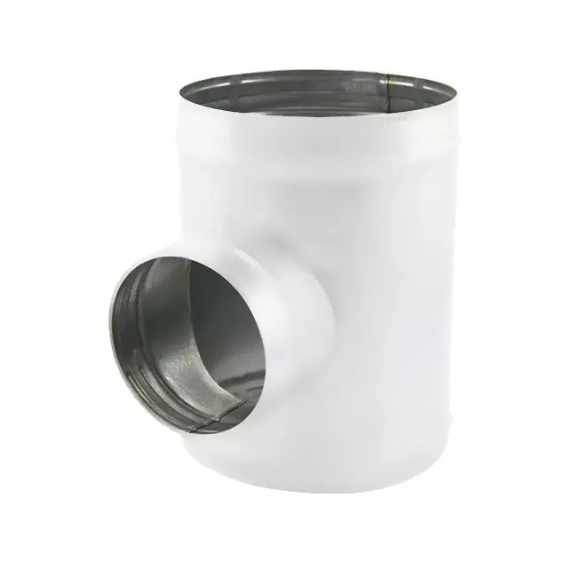Raccordo a T Ø 315 mm - Ø 200 mm per tubo spiro (90°) - personalizzazione RAL9010