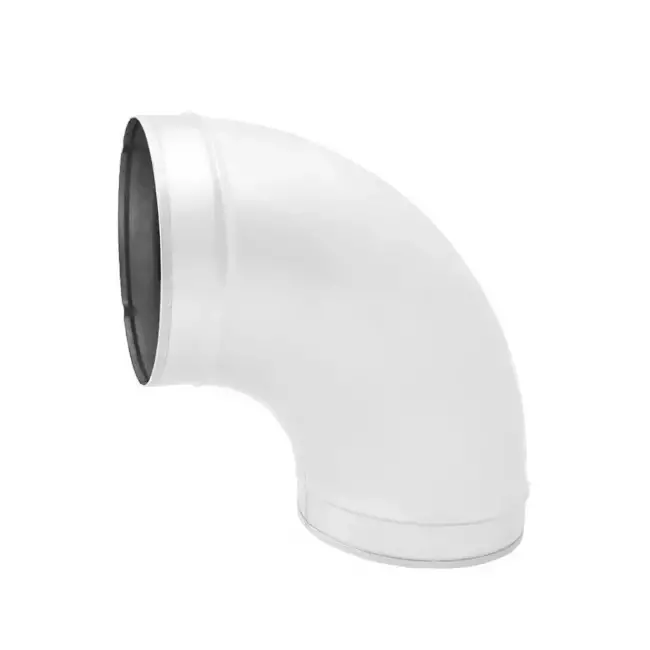 Curva tonda spiro 90° Ø 80 mm per tubo spiro - personalizzazione RAL9010