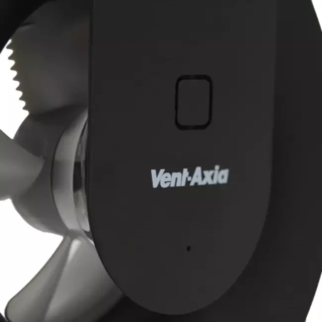 Ventilatore da bagno Svara con timer, sensore di umidità e sensore di luce, 100-125 mm (controllabile tramite app) NERO