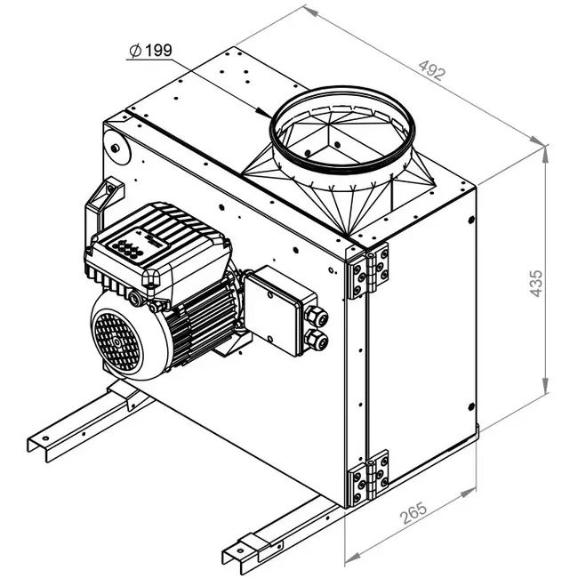 Aspiratore a cassetta Ruck MPS con motore EC 2220 m³/h diametro 199 - MPS 225 EC 30