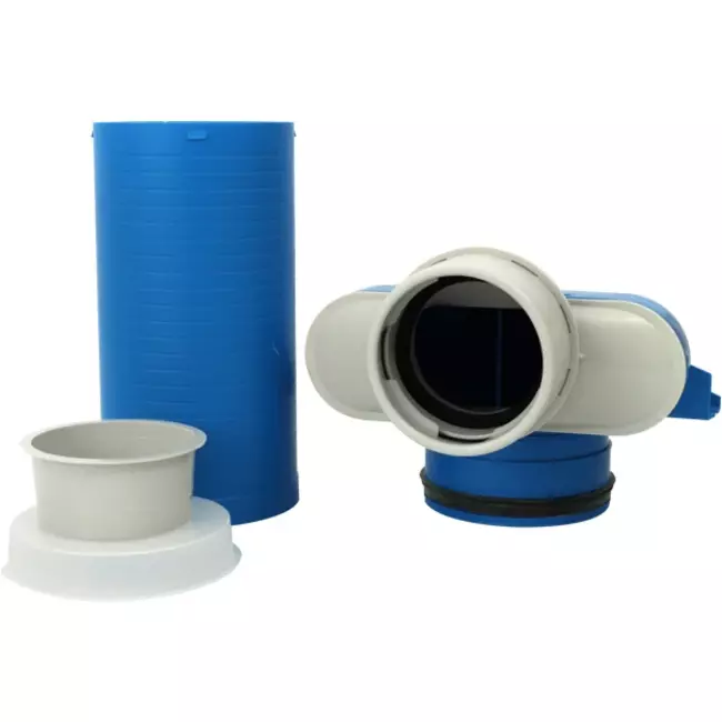 Vent-Axia Uniflexplus collettore della valvola 1x Ø90 mm con manicotto di scorrimento 250 mm e coperchio Ø125 mm