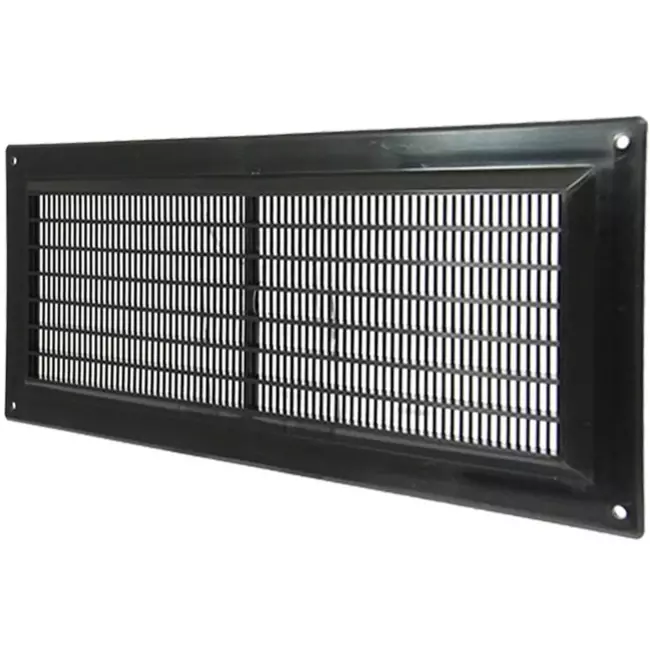 Griglia di aerazione rettangolare con grata 130x300 nera - VR1330M