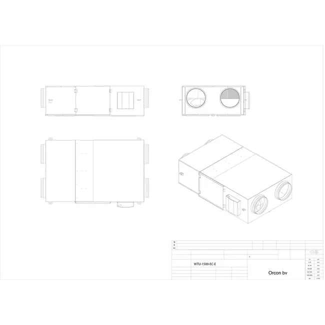 Orcon WTU 1500 EC-E - 1500 m³/h