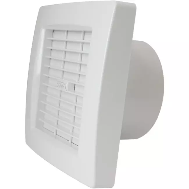 Aspiratore per il bagno Ø 100 mm bianco con sportello di chiusura automatico e timer - versione lusso X100ZHT