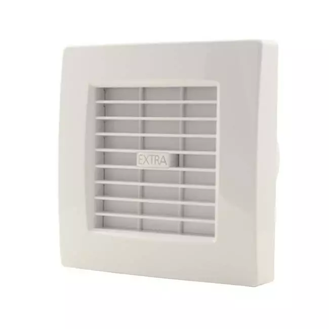 Aspiratore per il bagno Ø 100 mm bianco con sportello di chiusura automatico e timer - versione lusso X100ZHT