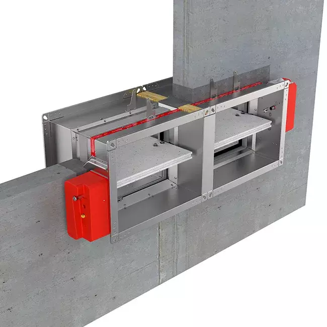Serranda tagliafuoco rettangolare a funzionamento manuale - E-FD25 600x500 R