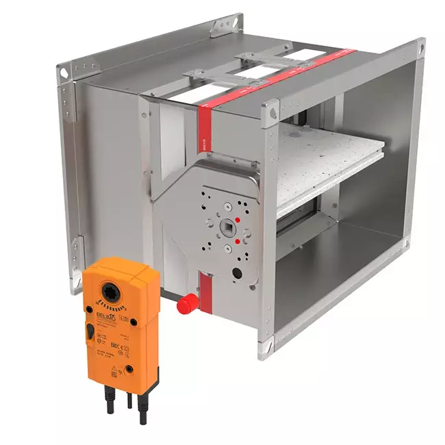Attuatore rettangolare per serrande tagliafuoco 24V - E-FD40 250x650 M24 S