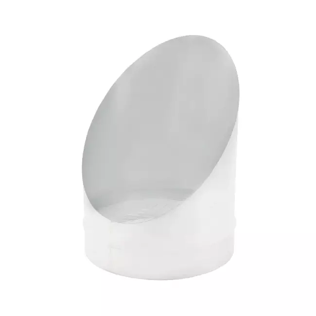 Tubo diffusore diametro 125 mm 45 gradi (Sendz. Verz.) RAL9010