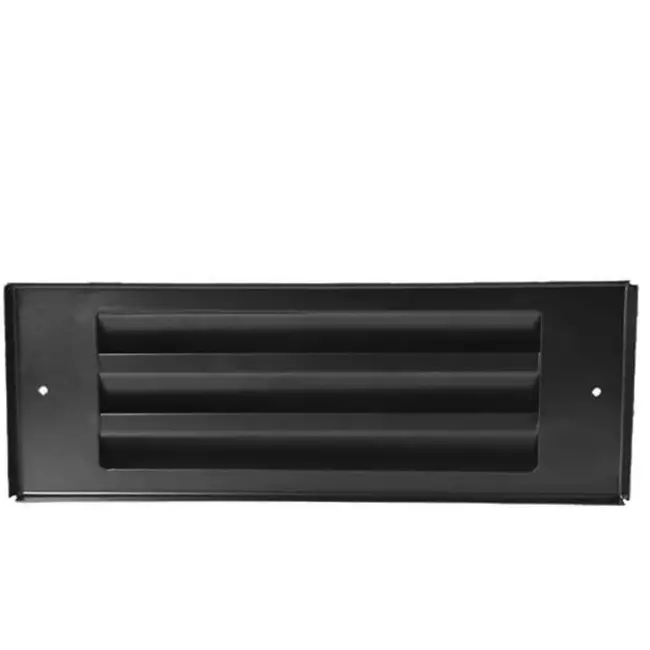 Griglia a parete esterna montata in superficie 300 mm x 100 mm NERO