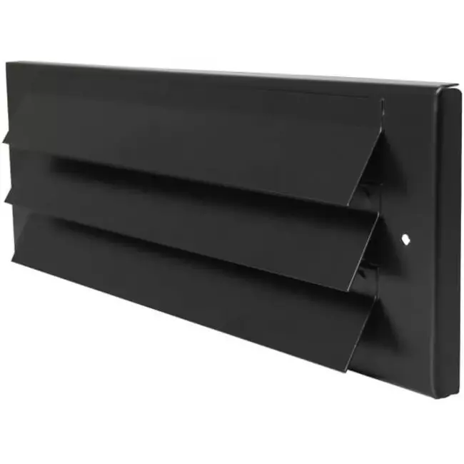 Griglia a parete esterna montata in superficie 300 mm x 100 mm NERO