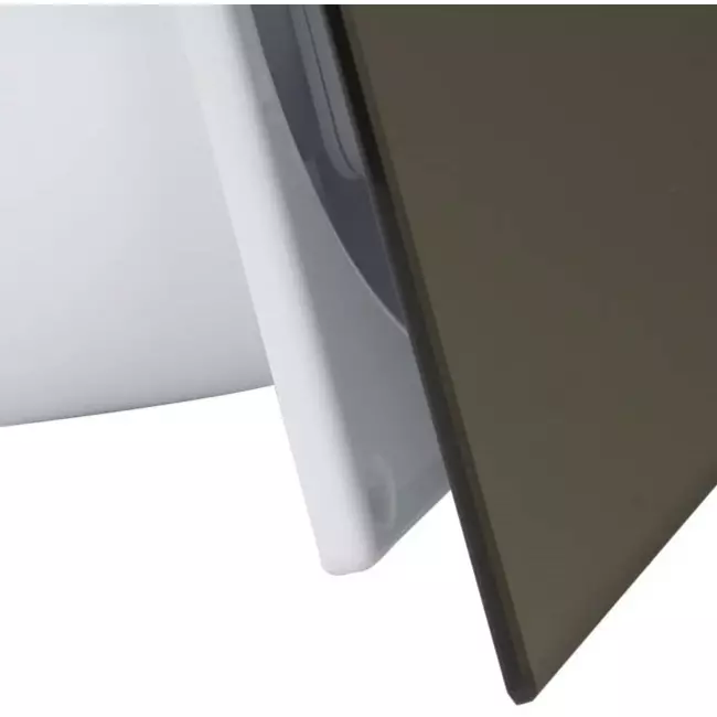Aspiratore per il bagno Ø 125 mm con timer - pannello frontale di vetro dorato satinato