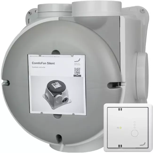 Zehnder ComfoFan Silent 460 m³/h + sensore di CO₂ - spina con messa a terra