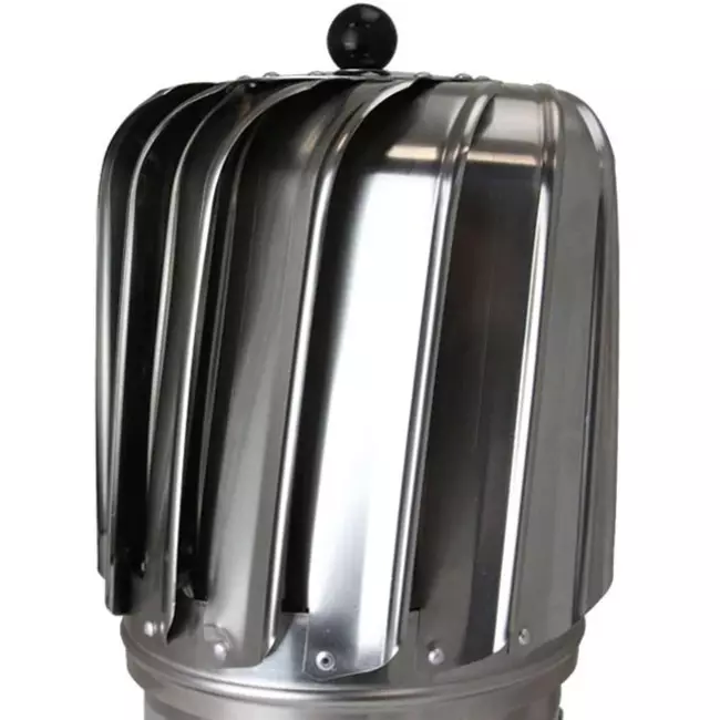Aspiratore da tetto eolico Cowl 150 mm acciaio inox faldale tetto incluso - 325 m3/h