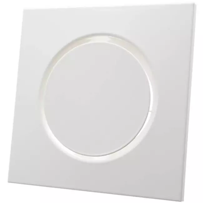 Valvola di estrazione di ventilazione in metallo quadrata Ø 125 mm bianca con morsetti a molla - DVSQ125