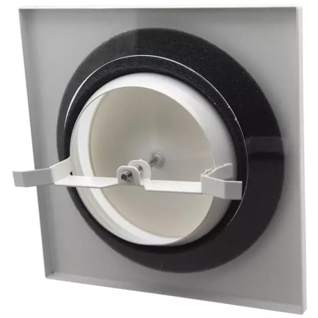 Valvola di alimentazione per ventilazione in metallo quadrato Ø 125 mm bianca con morsetti a molla - DVSQ-P125