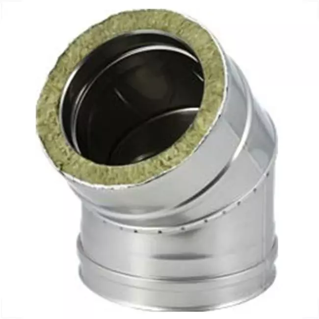 Tubo DP diametro 80 mm (80/130) curva 45° I316L/I304 (D 0,5/0,6)