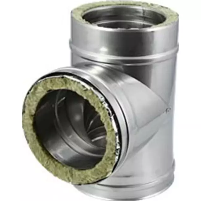 Raccordo a T DP diametro 180 mm (180/230) T90 I316L/I304 (D 0,5/0,6)