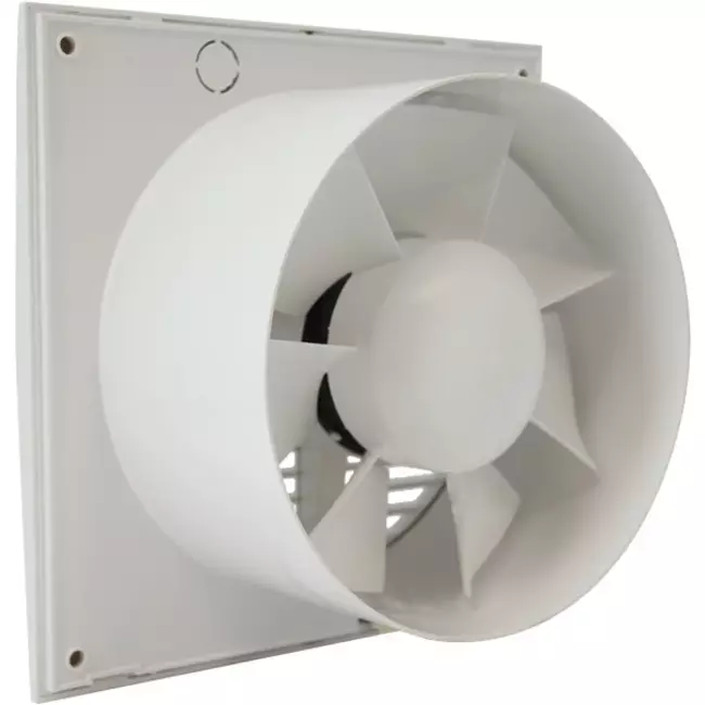 Aspiratore per il bagno Ø 150 mm bianco con interruttore a corda e spina - EE150WP