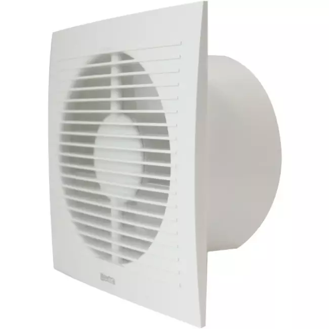 Aspiratore per il bagno Ø 150 mm bianco con interruttore a corda e spina - EE150WP