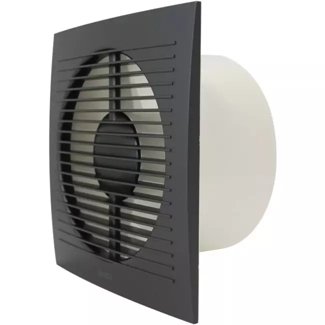 Aspiratore per il bagno Ø 100 mm antracite con timer e sensore di umidità - Standard EE100HTA