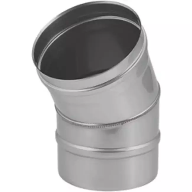 Tubo stufa PS Ø 550 mm in acciaio inox curva 30°