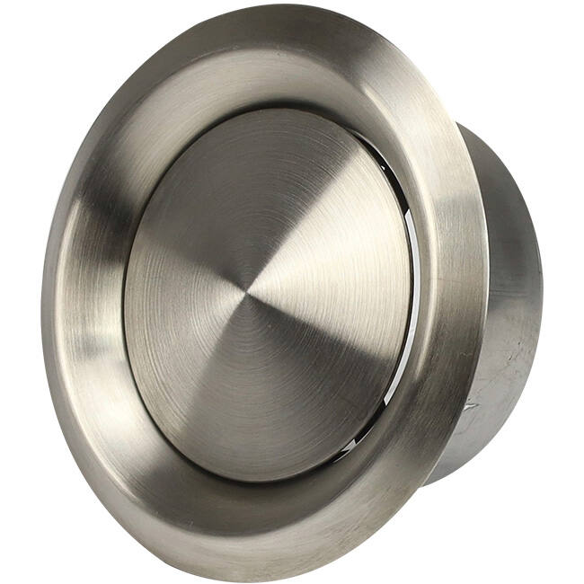 Valvola di ventilazione in acciaio inox 160 mm con ingresso e uscita fissi e molle di frizione - DVI-C160