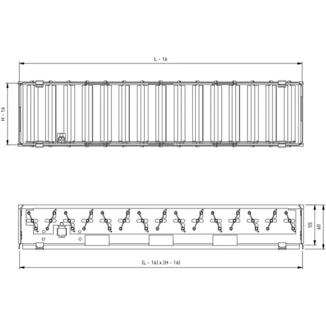 Serranda di regolazione del volume per la griglia di ventilazione - 525x75