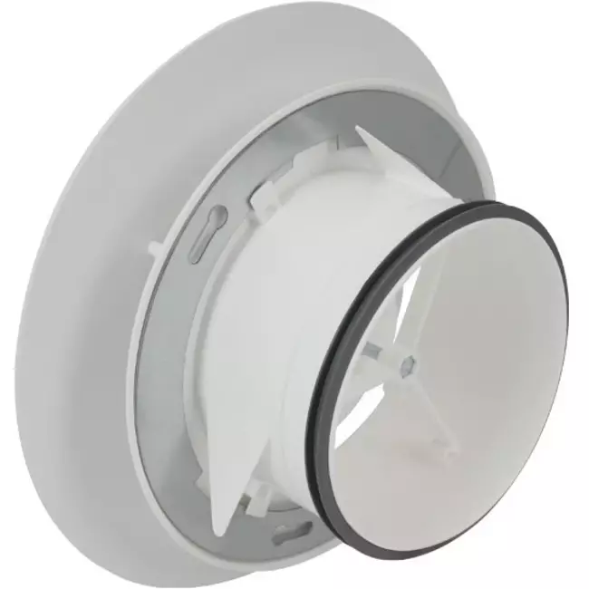 Valvola di ventilazione RLV Imaginair Ø 125 mm - morsetti di fissaggio + anello - bianco