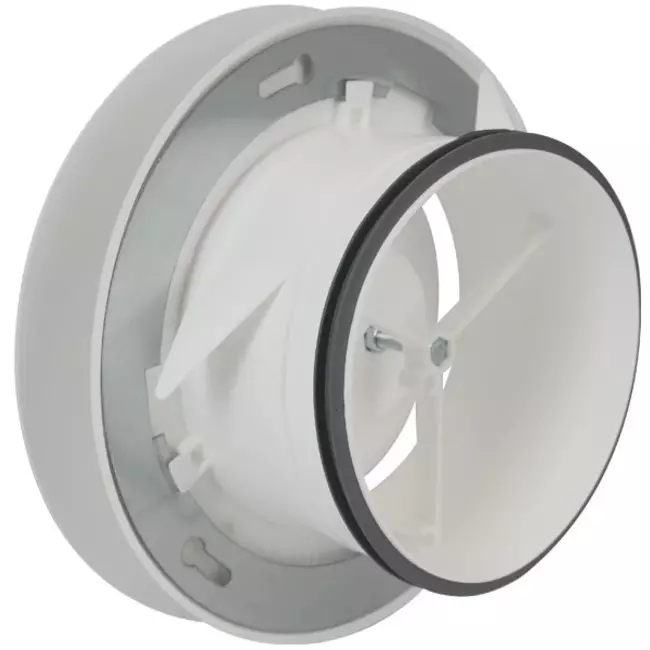 Valvola di ventilazione RLV Imaginair Ø 125 mm - morsetti di fissaggio + anello - bianco
