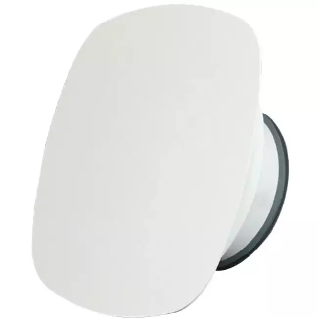 Valvola di ventilazione RLV Imaginair quadrata Ø 125 mm - morsetti di fissaggio + anello - bianco