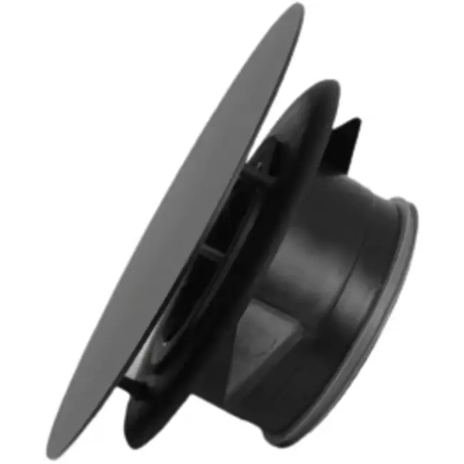 Valvola di ventilazione RLV Imaginair grande Ø 125 mm - morsetti di fissaggio + anello - nero