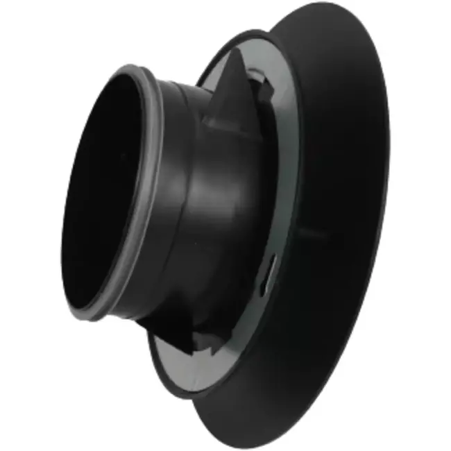 Valvola di ventilazione RLV Imaginair grande Ø 125 mm - morsetti di fissaggio + anello - nero