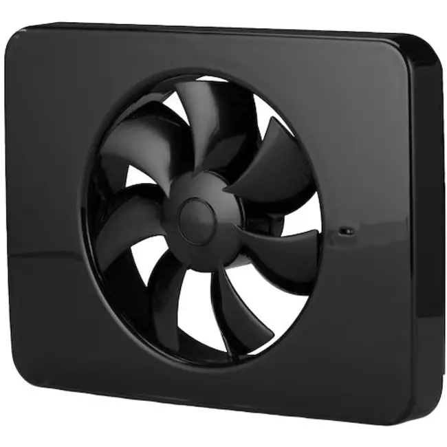 Vent-Axia Lo-Carbon iQ design piatto aspiratore per il bagno NERO Ø100 - 125 mm