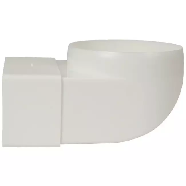 Curva rettangolare verticale in plastica 90° Ø 100 mm - 110x55 - KLD