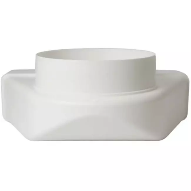 Curva rettangolare verticale in plastica 90° Ø 100 mm - 220X55 mm KLD25-100