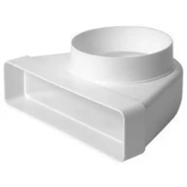 Curva rettangolare verticale a 90° in plastica Ø150mm - 220x90mm KLD29-150