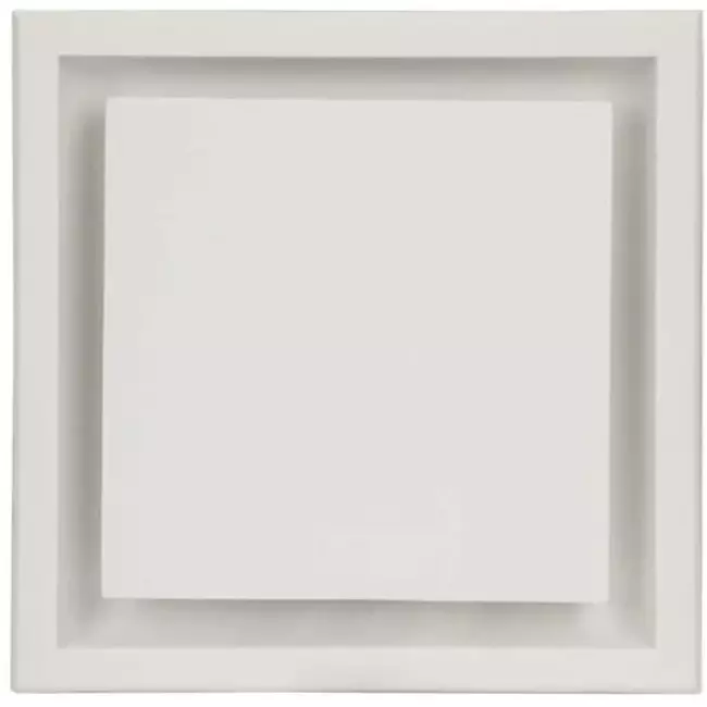 Ergovent valvola di ventilazione canalizzabile senza telaio quadrata 100 mm