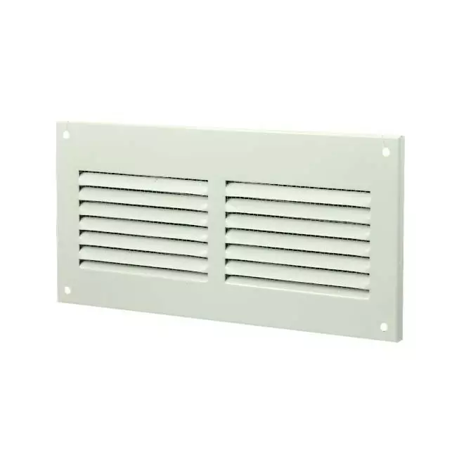 Griglia a fessura rettangolare in metallo 200x100 bianca - MR2010