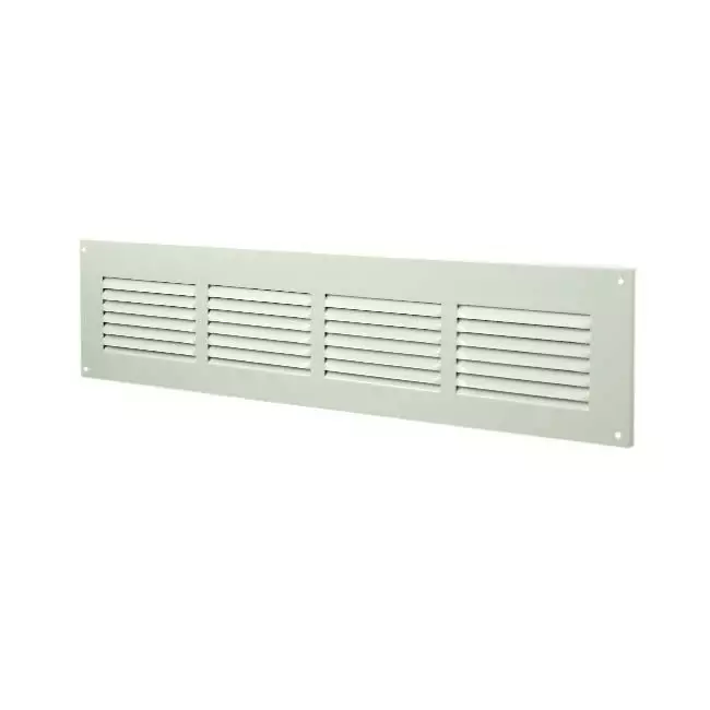 Griglia a fessura rettangolare in metallo 400x100 bianca - MR4010