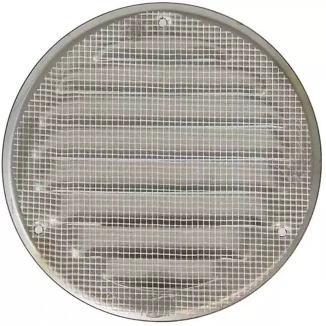 Griglia di aerazione rotonda in metallo 100 mm alluminio - MR100AL