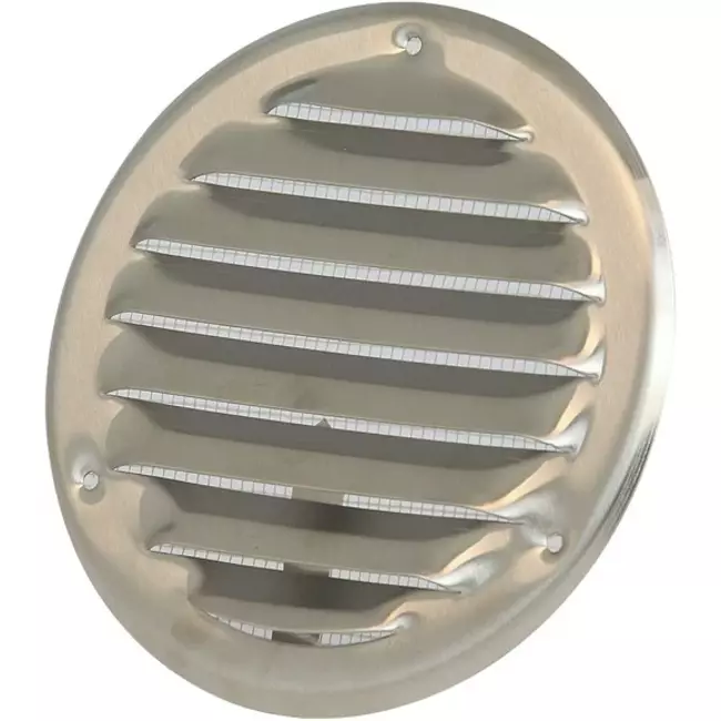 Griglia di aerazione rotonda in metallo 100 mm alluminio - MR100AL